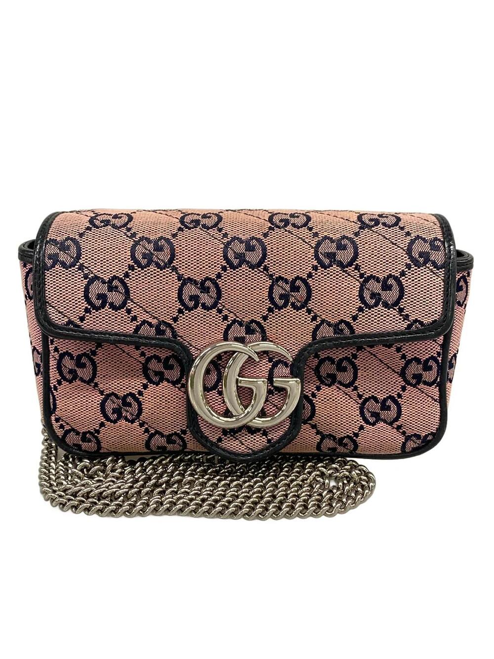 Gucci Gg Marmont Pink Jacquard Leather #363430G83B